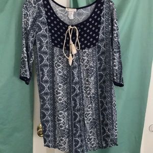 Blue print top